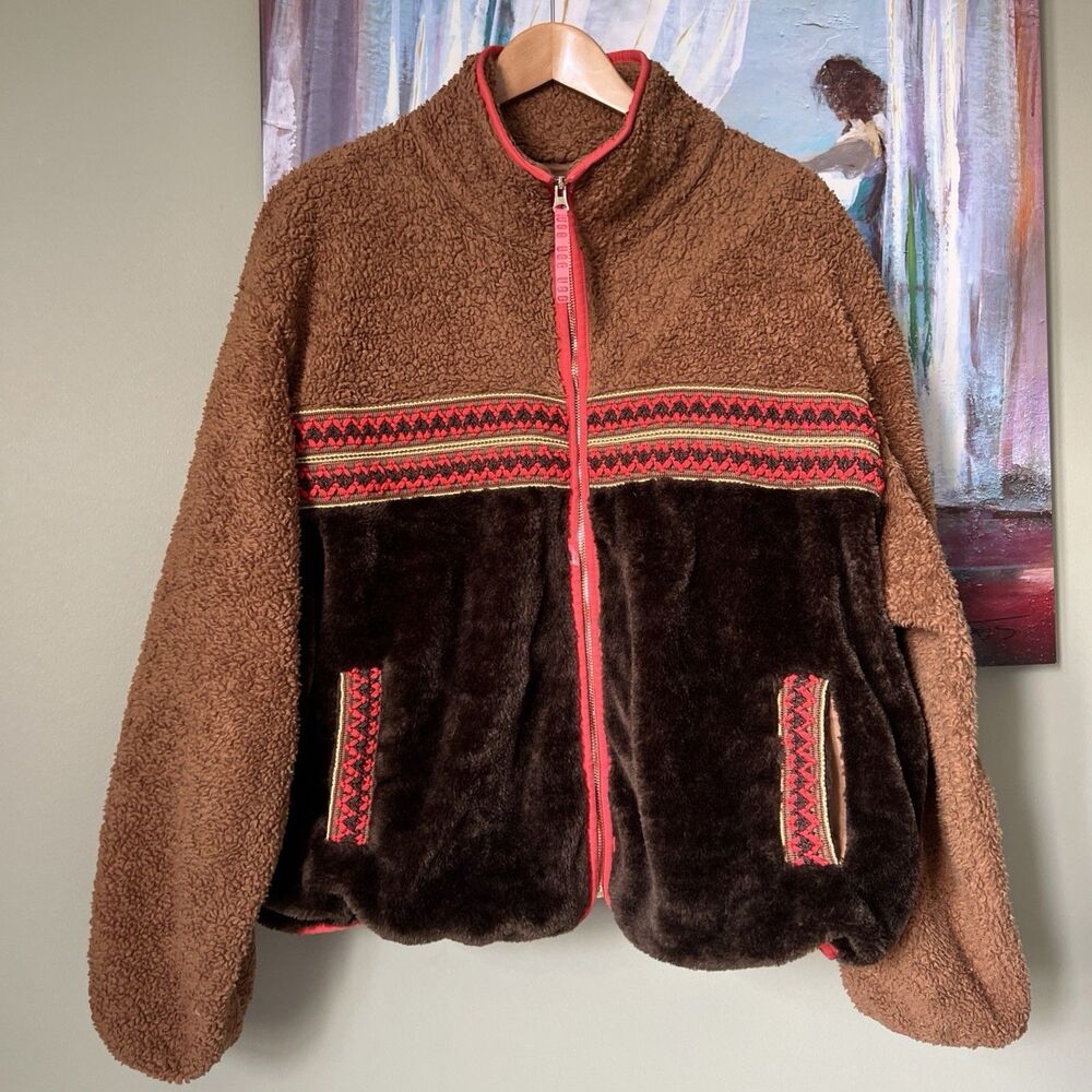 UGG Sherpa & Faux Fur Marlene Jacket Women’s Size XL